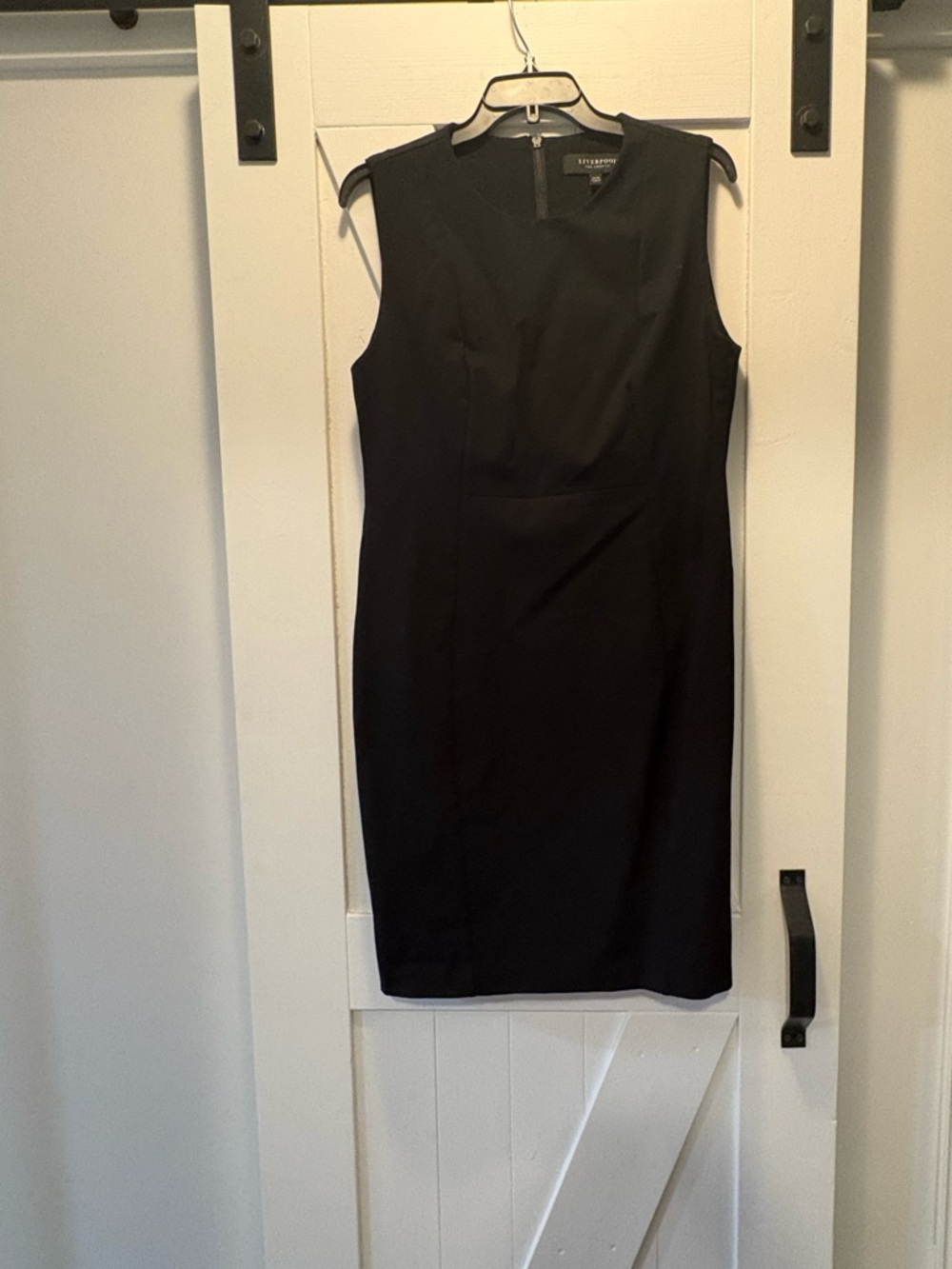 Liverpool Sleek Sleeveless Midi Dress - Black